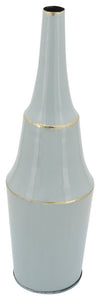 Sagebrook Home 16800-01 Metal, 27" Vase With Gold Trims, Gray