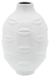 Sagebrook Home 16323-01 6" Lips Vase, White