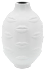 Sagebrook Home 16323-01 6" Lips Vase, White