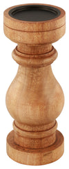 Sagebrook Home 16208-02 11" Wooden Pillar Stand, Natural
