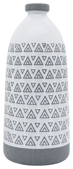 Sagebrook Home 16783-02 Ceramic 18" Aztec Vase, Gray