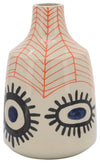Sagebrook Home 16685-02 Ceramic, 11" Tribal Vase, Pink