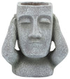 Sagebrook Home 16332 Resin, 8" Hear No Evil Planter, Gray