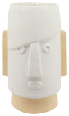 Sagebrook Home 16194-03 Resin 10" Comic Face Planter, White