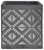 Sagebrook Home 16790-02 Ceramic 4" Square Diamond Pen Holder, Gray