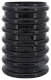 Sagebrook Home 16466-03 Glass, 9", Scallop Vase, Black