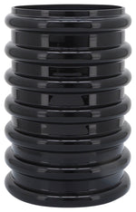 Sagebrook Home 16466-03 Glass, 9", Scallop Vase, Black
