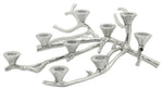 Sagebrook Home 16577-02 Metal, 14" Branch Taper 9- Candle Holder, Silver