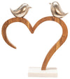 Sagebrook Home 15589 15" Birds Perched On Heart, Silver