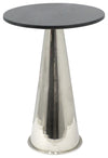 Sagebrook Home 16284-02 Marble, 23", Side Table, Silver