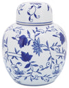 Sagebrook Home 16420-01 Ceramic 9" Rounded Jar, Blue