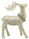 Sagebrook Home 16555-02 Resin, 13" Glitter Reindeer Deco, Champagne