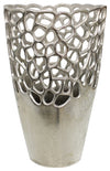 Sagebrook Home 16339-03 Metal 15" Cut-Out Vase, Silver