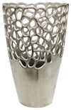 Sagebrook Home 16339-03 Metal 15" Cut-Out Vase, Silver