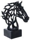 Sagebrook Home 16933-02 Resin, 16" Cut Out Horse Head, Black