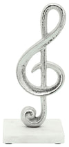 Sagebrook Home 16230-02 Metal 9" G-Clef Accent, Silver