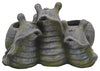 Sagebrook Home 16962 Resin, Snail Trio Planter, Gray