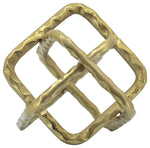 Sagebrook Home 16156-02 Metal 7" Square Orbs, Gold
