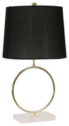Sagebrook Home 50525-01 Metal 28" Ring Table Lamp With Marble Base, Gold