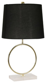 Sagebrook Home 50525-01 Metal 28" Ring Table Lamp With Marble Base, Gold