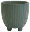 Sagebrook Home 80048-01 5" Organic Footed, Scented Candle, Sage Green 9oz