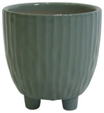 Sagebrook Home 80048-01 5" Organic Footed, Scented Candle, Sage Green 9oz