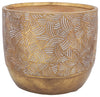 Sagebrook Home 16629-02 Resin, Set of 2 10/13" Swirl Planters, Gold