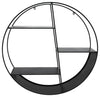 Sagebrook Home 16585-01 Metal, 32" 4-Layered Round Shelf, Black