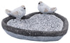 Sagebrook Home 16331 Resin, 15" 2-Bird Feeder, Gray