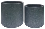 Sagebrook Home 16822-01 Resin, Set of 2, 13"/16" Round Nested Planters, Gray