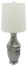 Sagebrook Home 51145 Ceramic 35.75" Urn Table Lamp, Silver