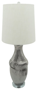 Sagebrook Home 51145 Ceramic 35.75" Urn Table Lamp, Silver