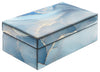 Sagebrook Home 16789 Wood, 8"x5" Abstract Box, Blue/Gold