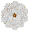 Sagebrook Home 15808-04 Metal 17" Multicolor-Layer Flower Wall Deco, White/Gold