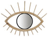 Sagebrook Home 16764 Wood/Metal, 22" Mirrored Eye Wall Deco, Brown Wb