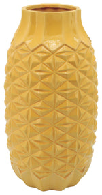 Sagebrook Home 15744-01 18" Geo Vase, Yellow