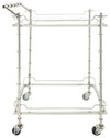 Sagebrook Home 16305-01 Two Tier 30" Rolling Bar Cart, SilverSagebrook Home 16305-01 Two Tier 30" Rolling Bar Cart, Silver