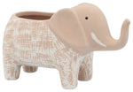 Sagebrook Home 16372-01 Ceramic 4" Elephant Planter, Terracotta