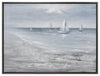 Sagebrook Home 70183 47x35" Sailboats Hand Painted Canvas, Multicolor