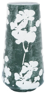 Sagebrook Home 14088-06 Ceramic 13" Floral Vase, Green/White