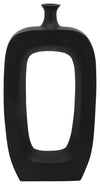 Sagebrook Home 13903-14 Ceramic 24" Vase with Cut-Out, Black