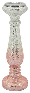 Sagebrook Home 15894-04 15" Blush Crackled Candle Holder