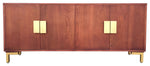 Sagebrook Home 16673 Wood, 70"x30" Square Knob Console Cabinet, Brown