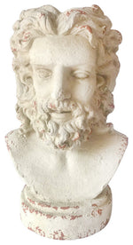 Sagebrook Home 15952 Resin, 20" Roman Emperor Bust, Antique White