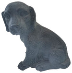 Sagebrook Home 16746-02 Resin, 14" Sitting Puppy, Dark Gray