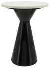Sagebrook Home 16492-02 Metal/Marble, 18" End Table, Black/White