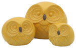 Sagebrook Home 16402-01 Ceramic Set of 3 Owls 7.5", Yellow
