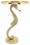 Sagebrook Home 16613-01 Metal, 24" Seahorse Side Table, Gold