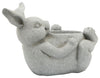 Sagebrook Home 16749-01 Resin, 15" Laying Bunny Planter, Gray