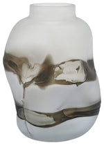 Sagebrook Home 16691-01 Glass, 14", Dented Vase, Gray